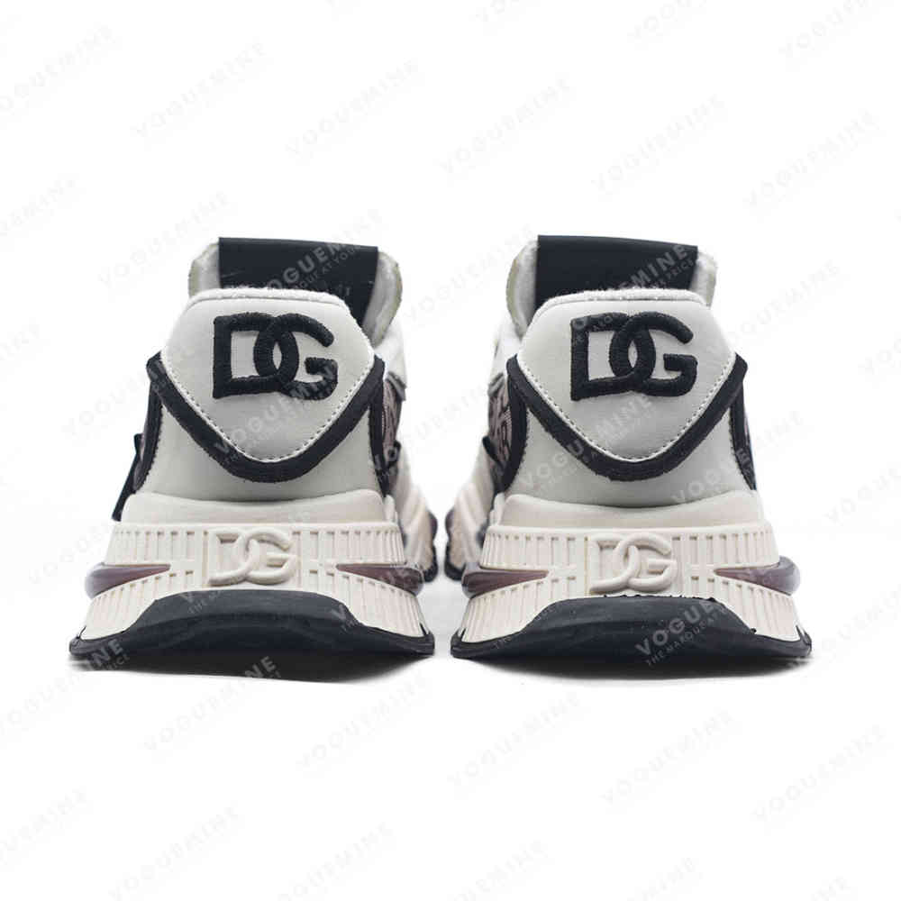 Dolce & Gabbana Airmaster Panelled Coffee Sneakers-thumb-3