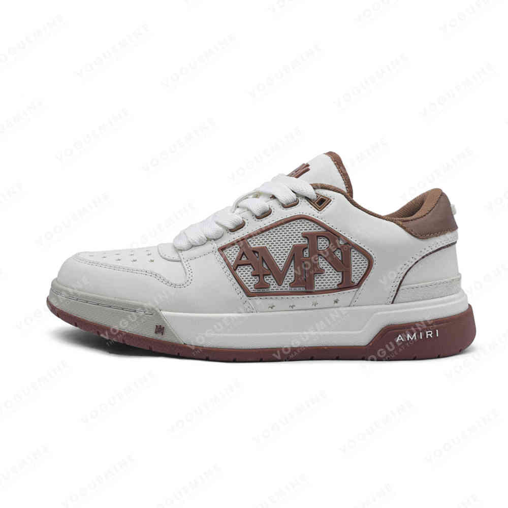 White & Coffee Amiri Classic Low White & Black Premium Sneaker