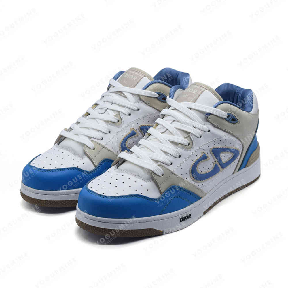 Dior White & Sky Blue Premium Low-Top Sneaker-2