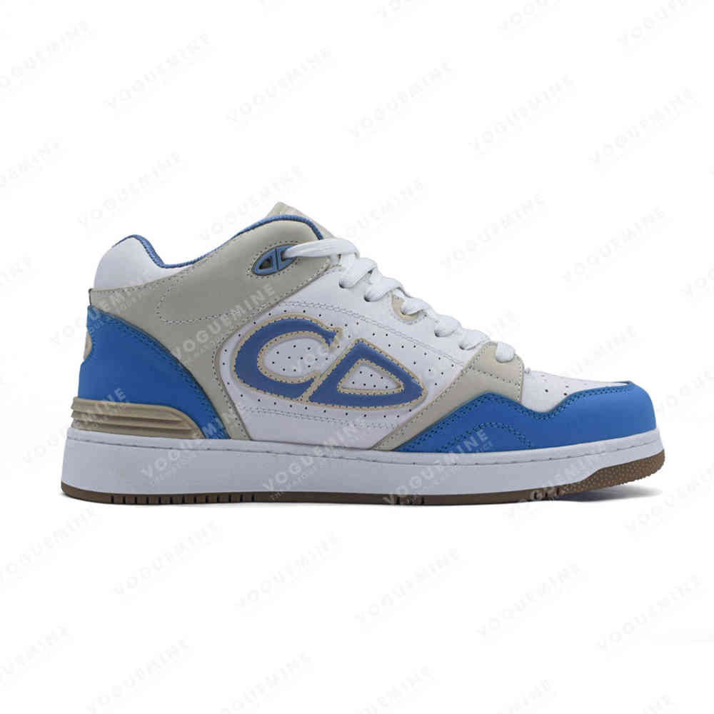 Dior White & Sky Blue Premium Low-Top Sneaker-1