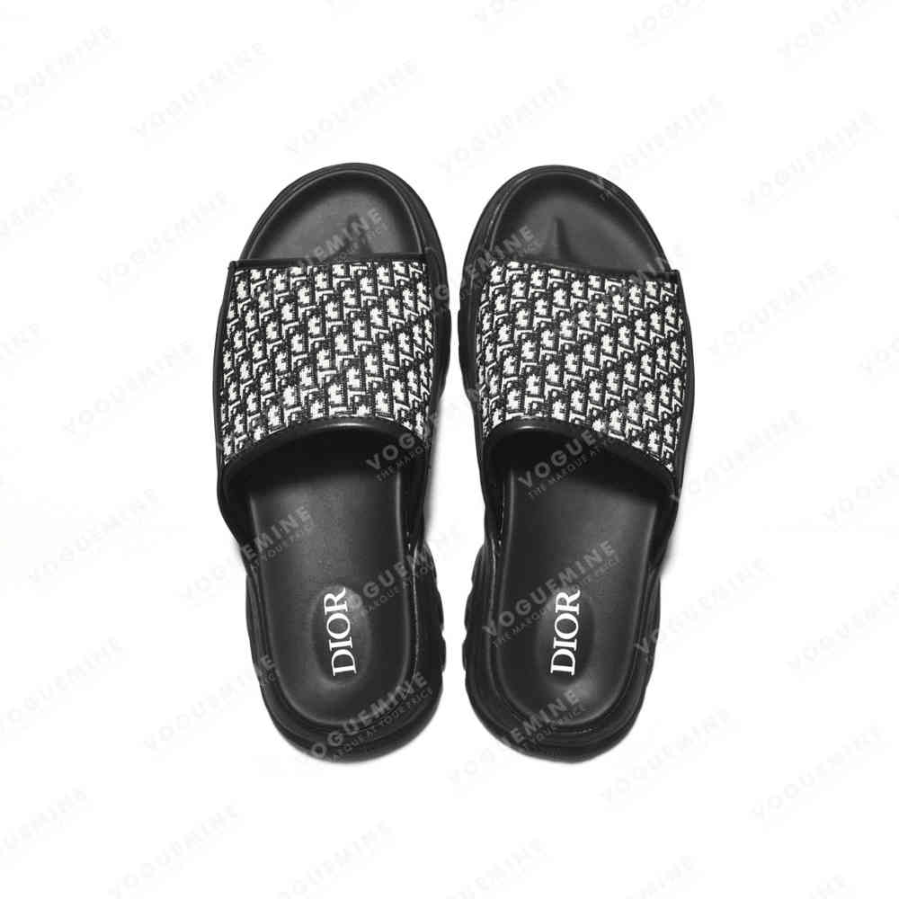 Dior Black Premium H-Town Flip-flops-4