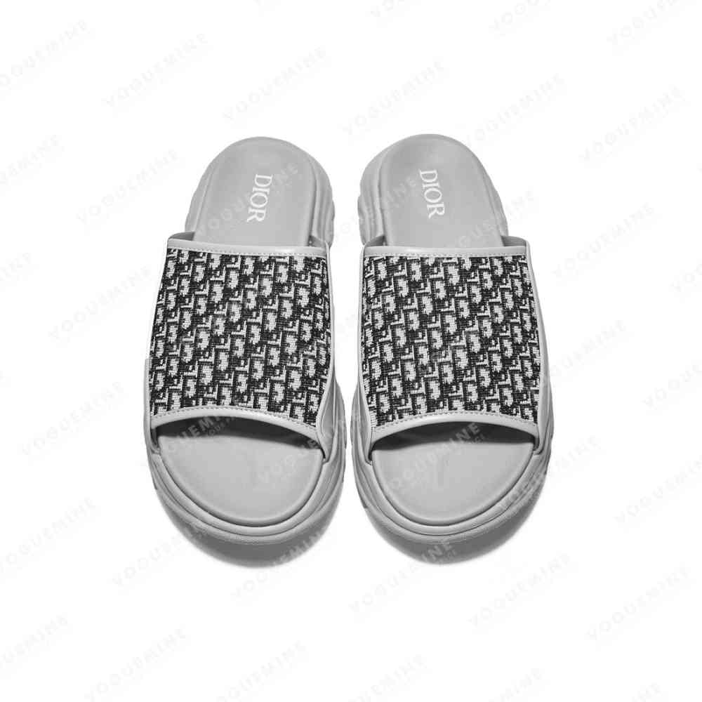 Dior Grey Premium H-Town Flip-flops-3