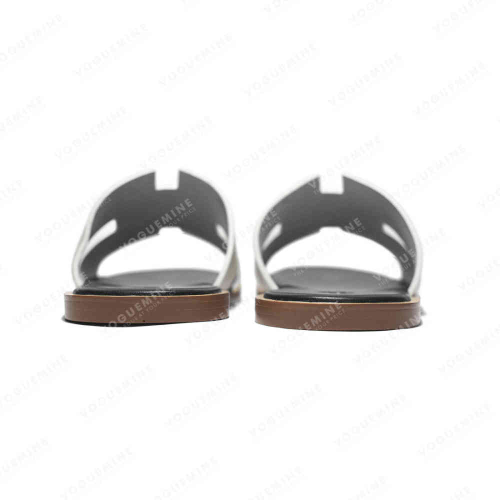 Hermes White Premium Izmir Flip-flops-5