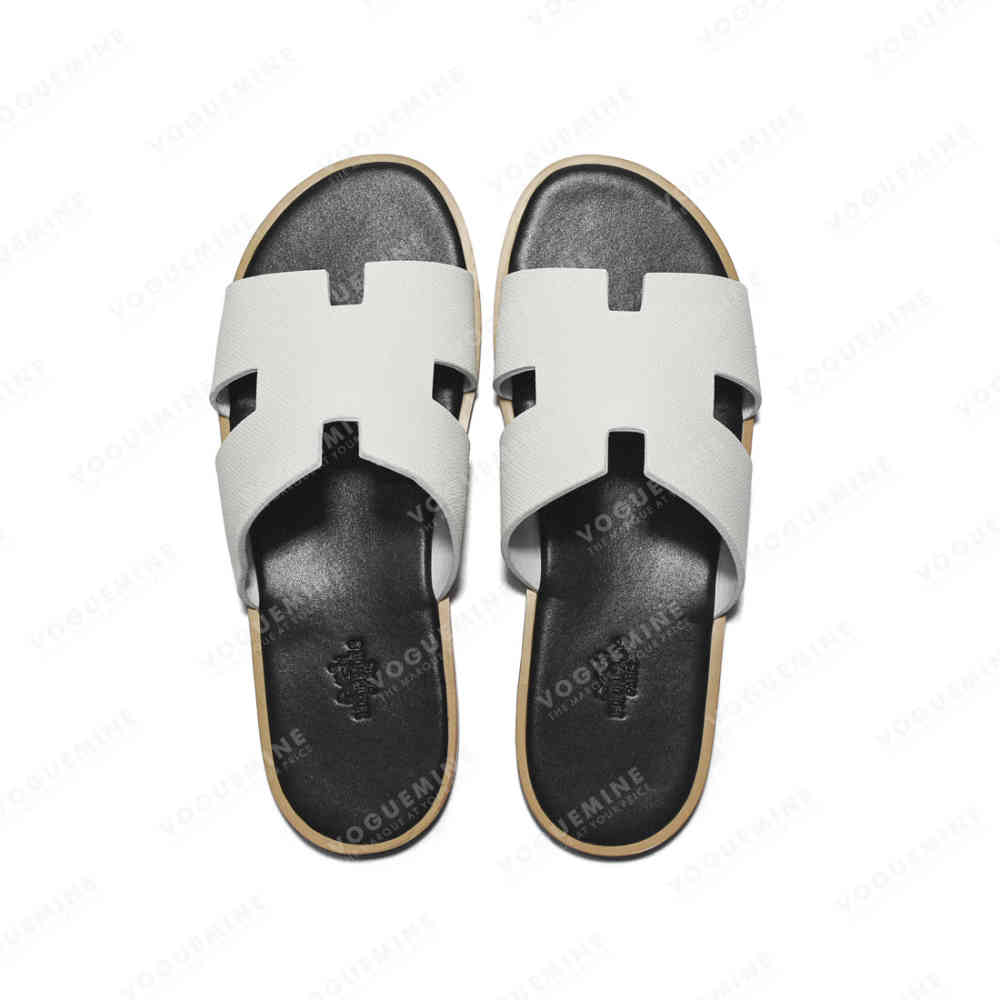 Hermes White Premium Izmir Flip-flops-4