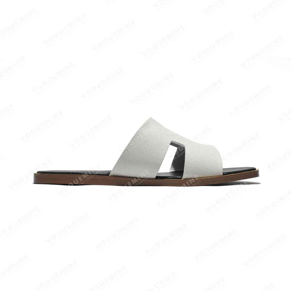 Hermes White Premium Izmir Flip-flops-2