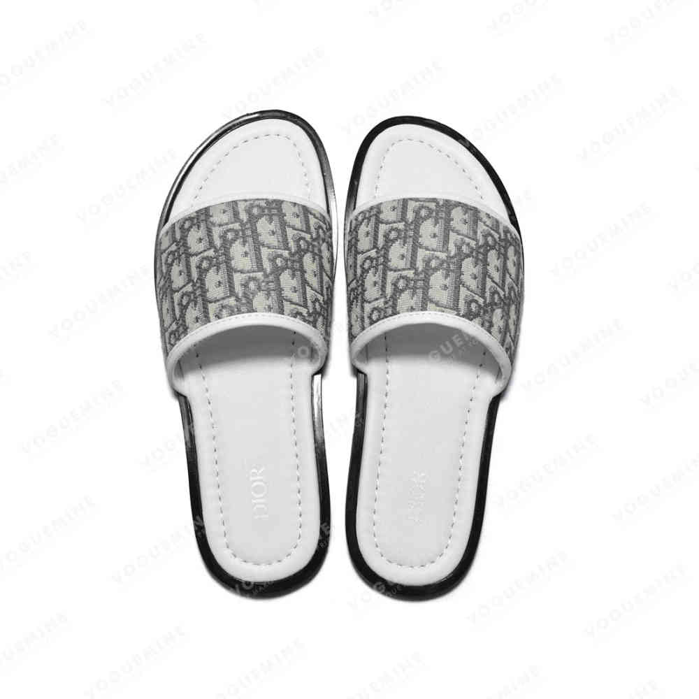 Dior Printed Grey Premium Quality Flip-flops-4