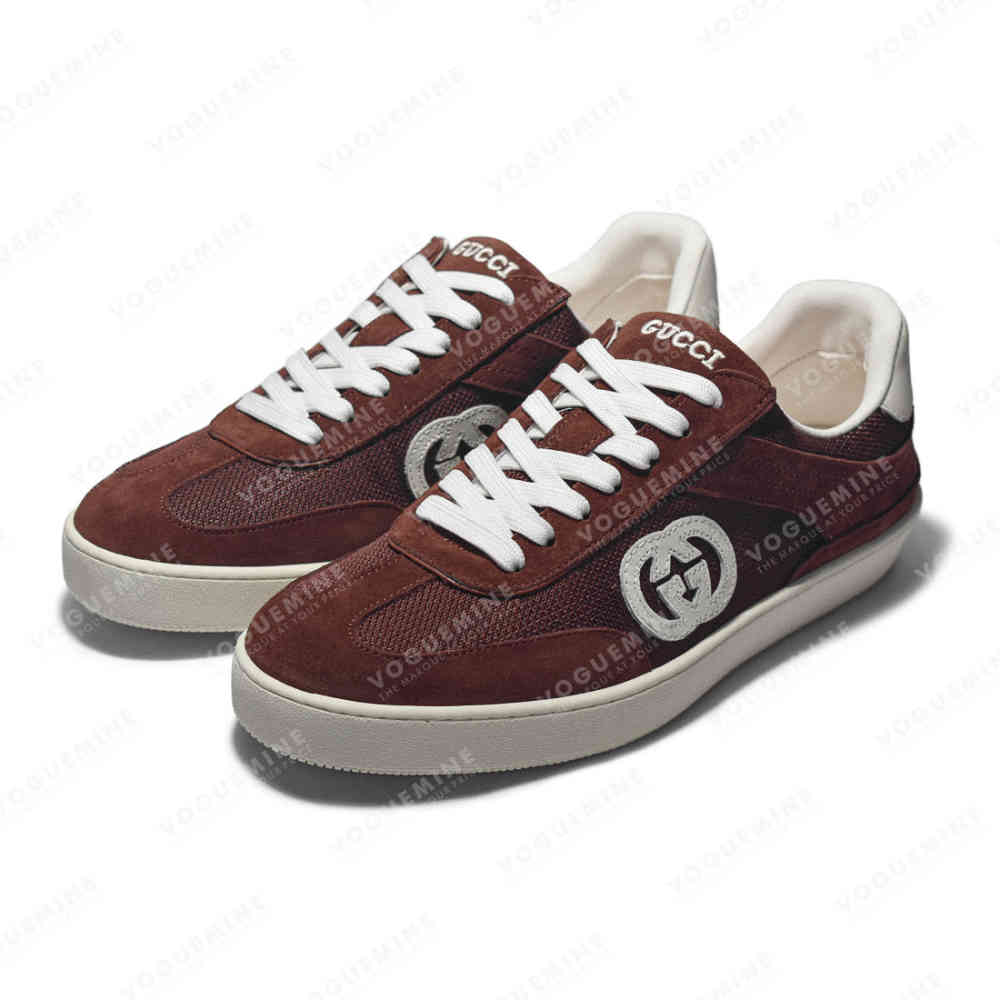 Gucci Wine Premium Interlocking G Sneaker-thumb-2