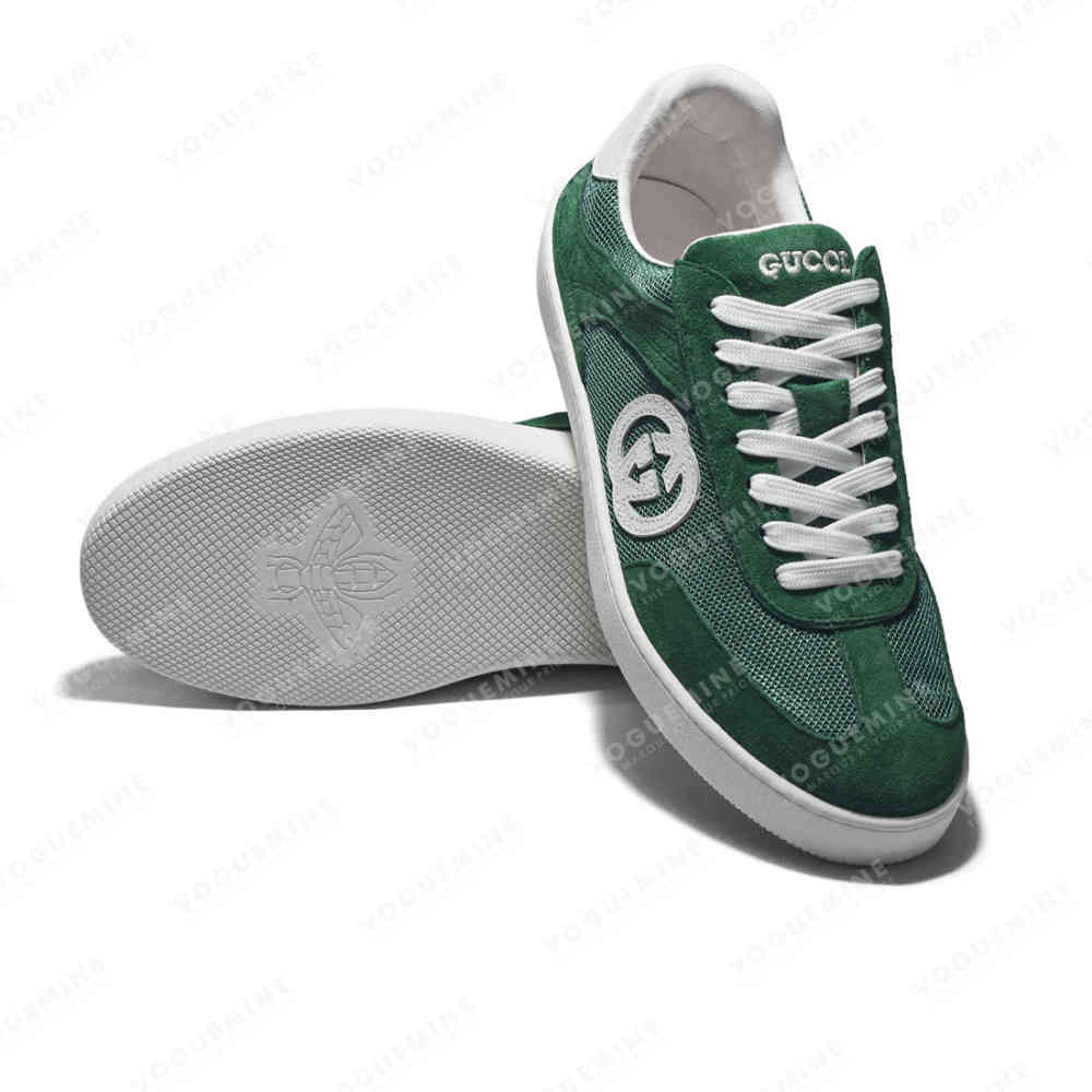 Gucci Green Premium Interlocking G Sneaker-thumb-5