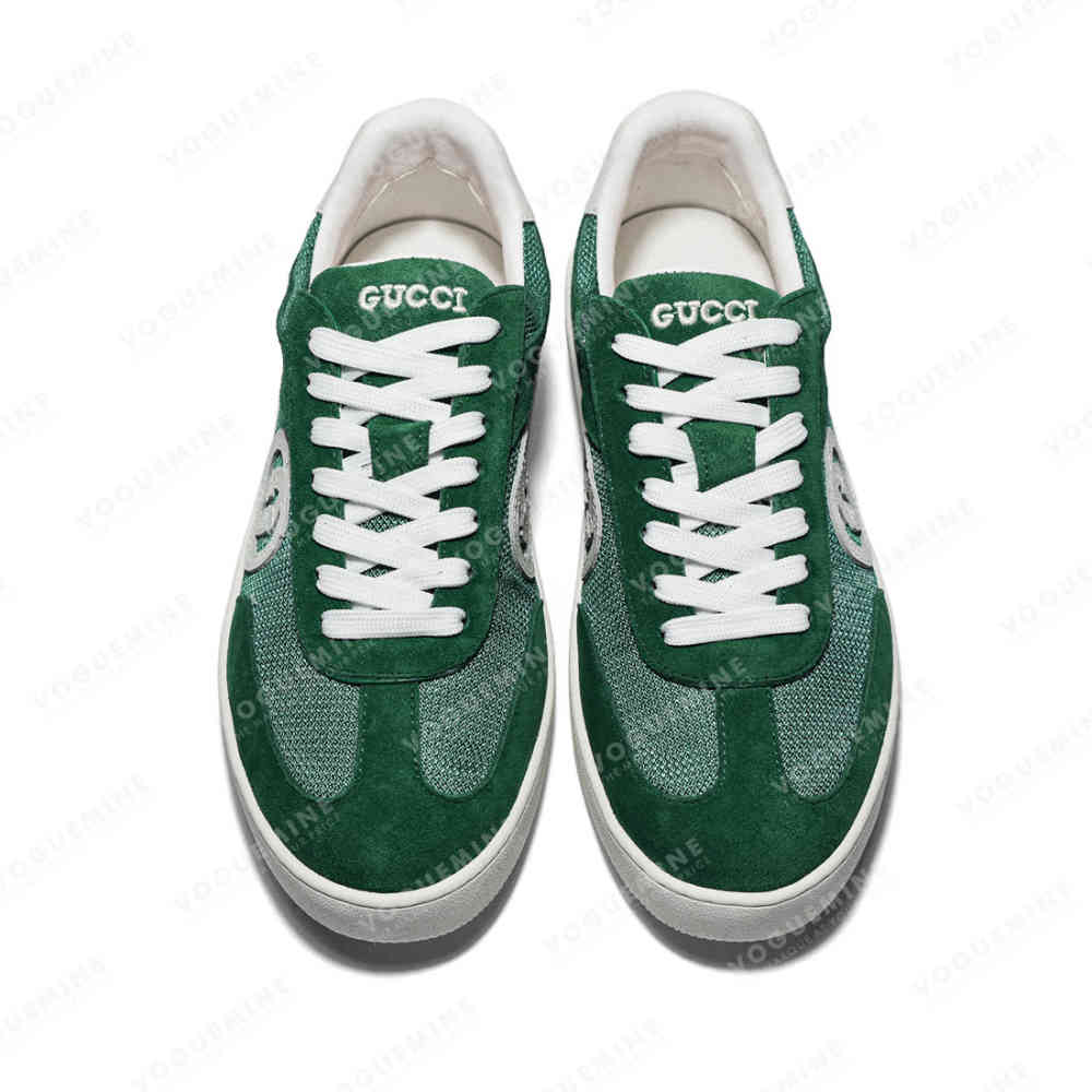 Gucci Green Premium Interlocking G Sneaker-thumb-3