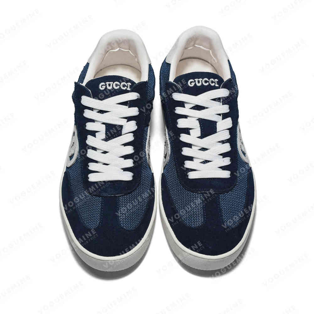 Gucci Blue Premium Interlocking G Sneaker-thumb-3