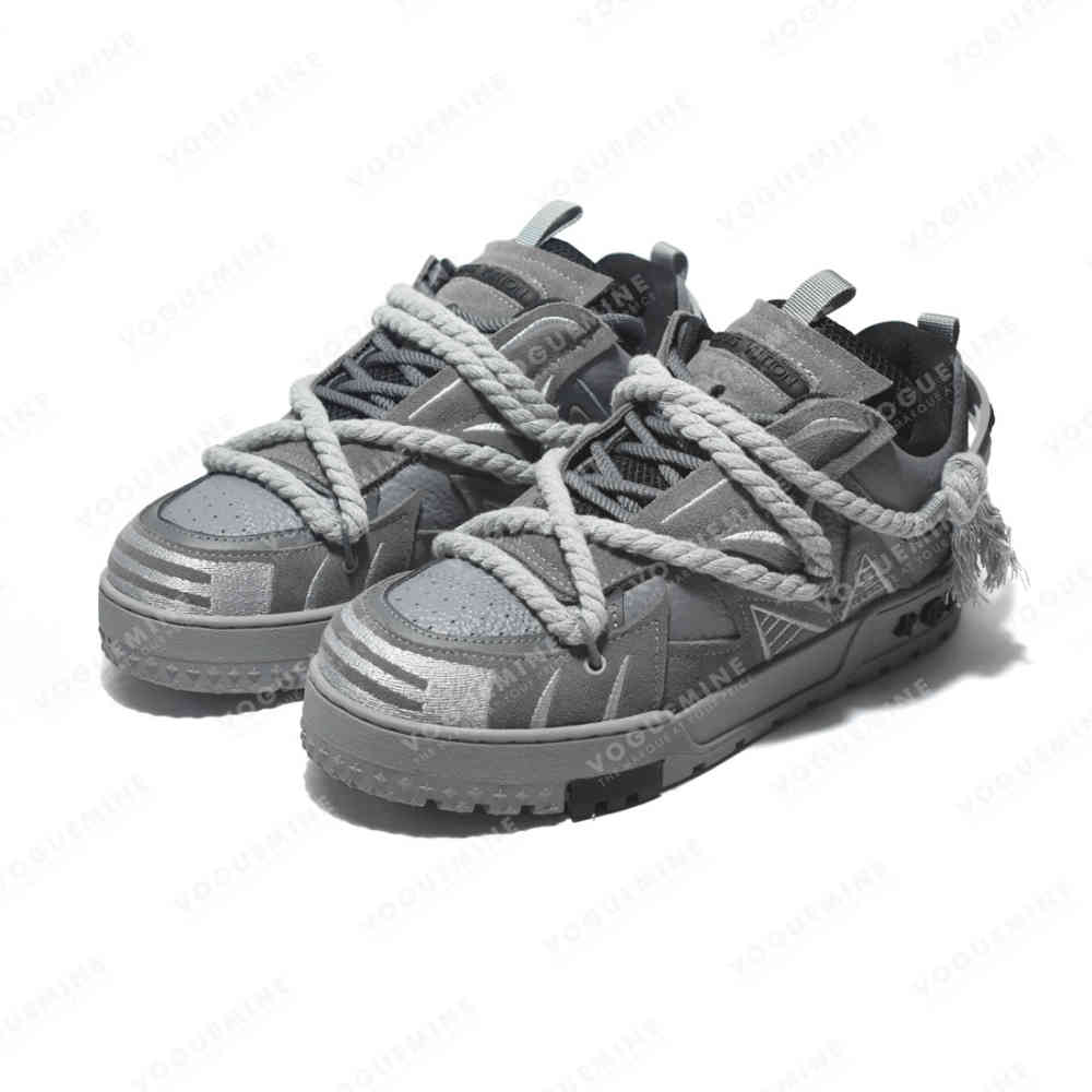 Louis Vuitton Grey Premium Quality Sneakers-thumb-2
