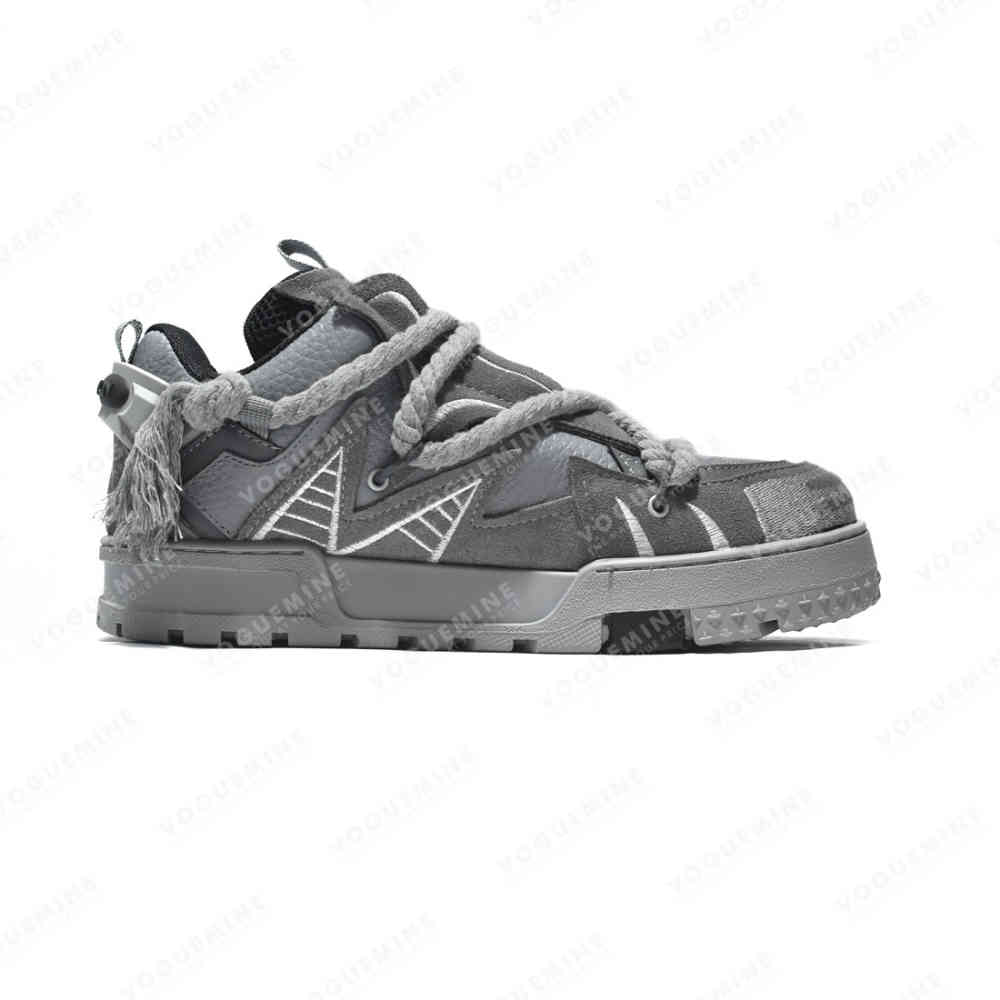 Louis Vuitton Grey Premium Quality Sneakers-thumb-1