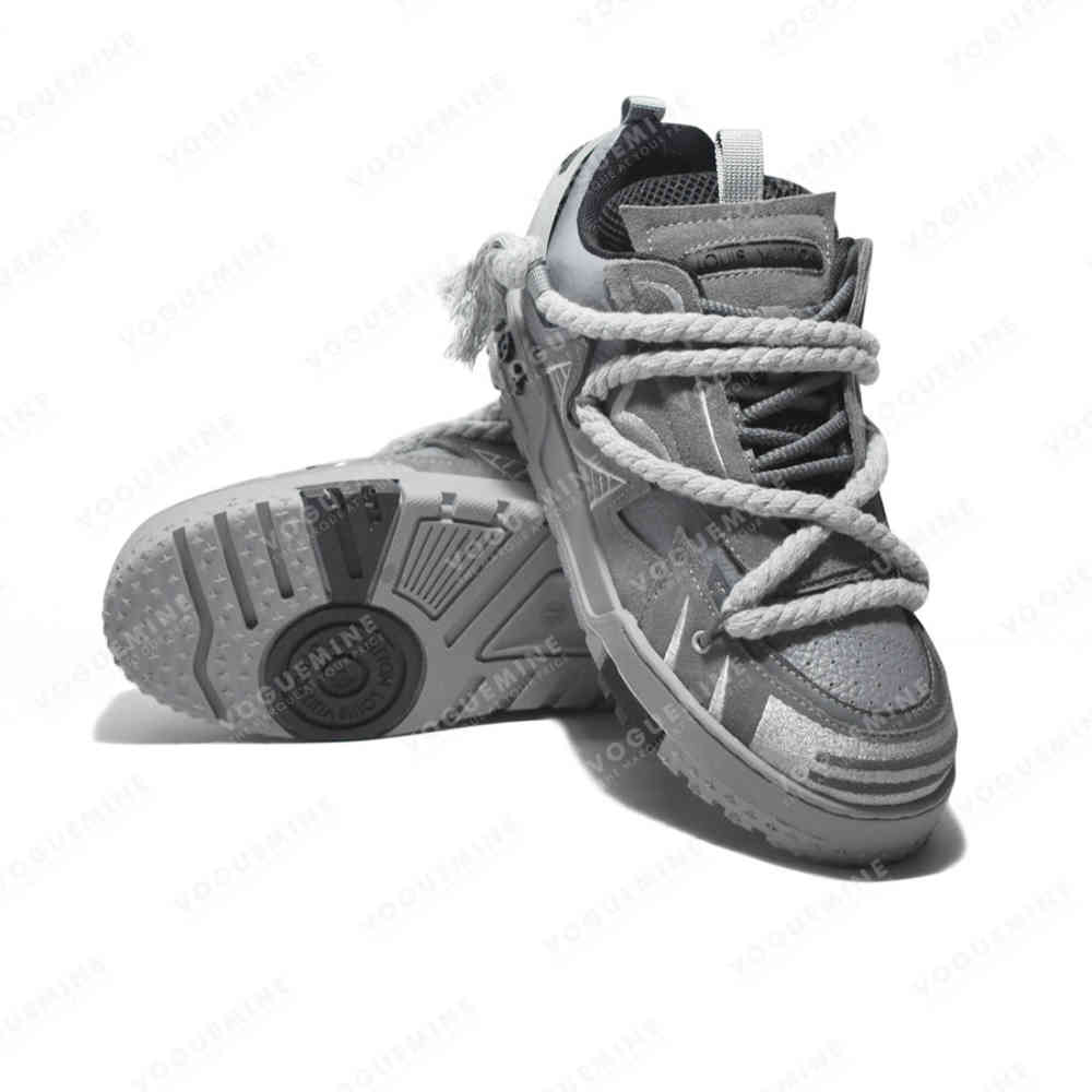 Louis Vuitton Grey Premium Quality Sneakers-thumb-5