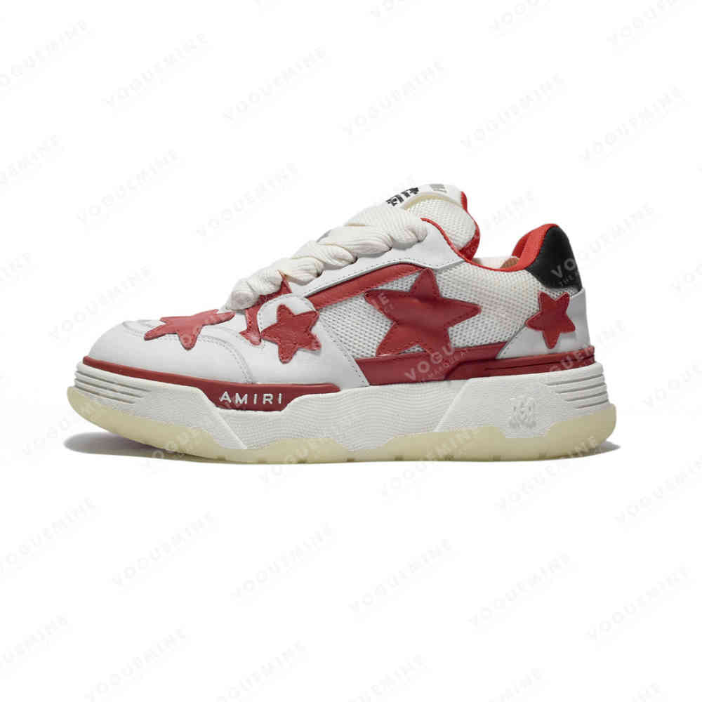Red Amiri Grey Premium Quality Sneakers