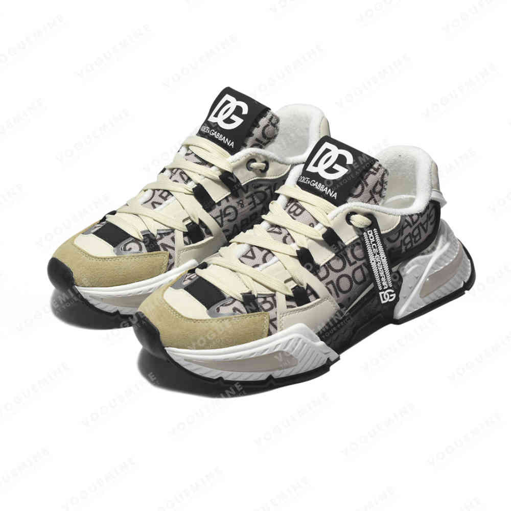 Dolce & Gabbana Airmaster Panelled Cream Sneakers-thumb-2