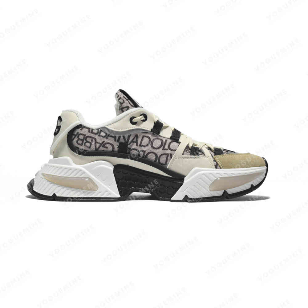Dolce & Gabbana Airmaster Panelled Cream Sneakers-thumb-1