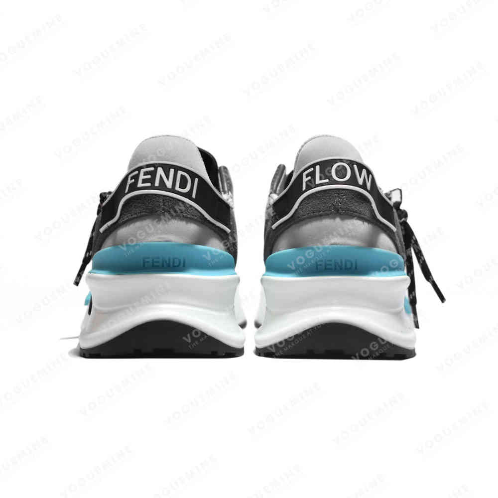 Fendi Flow White & Blue Lycra Low-top Sneakers-thumb-4