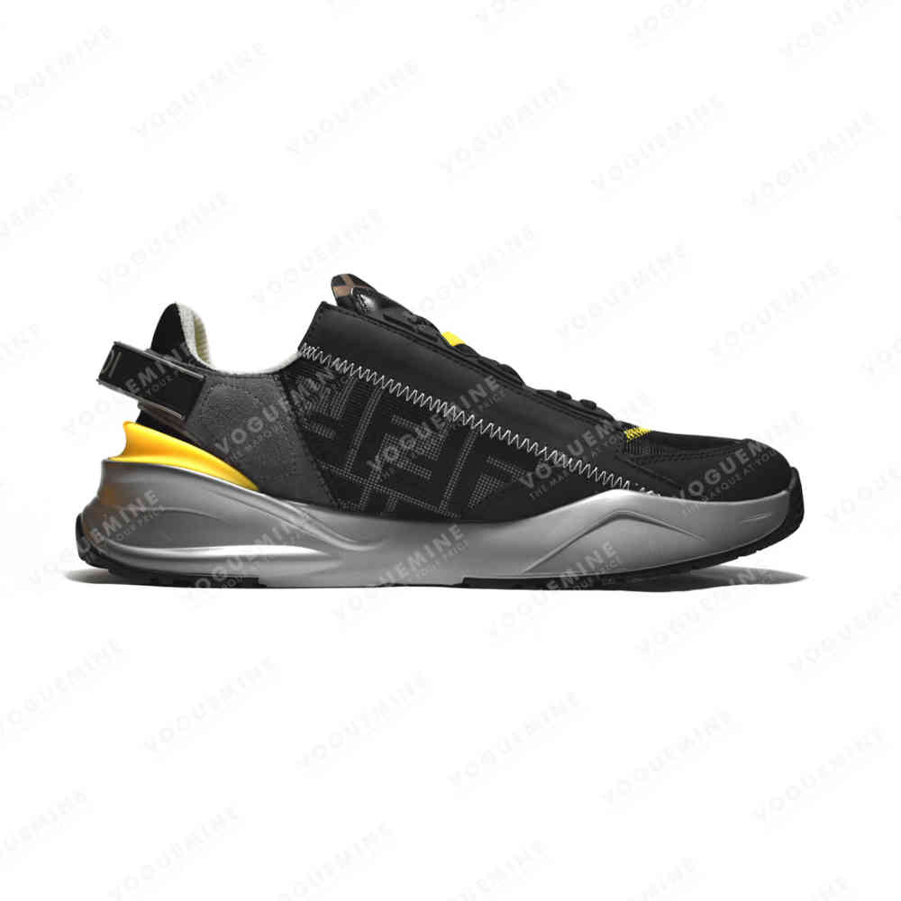 Fendi Roma Black & Grey Premium Low-tops Sneakers-1