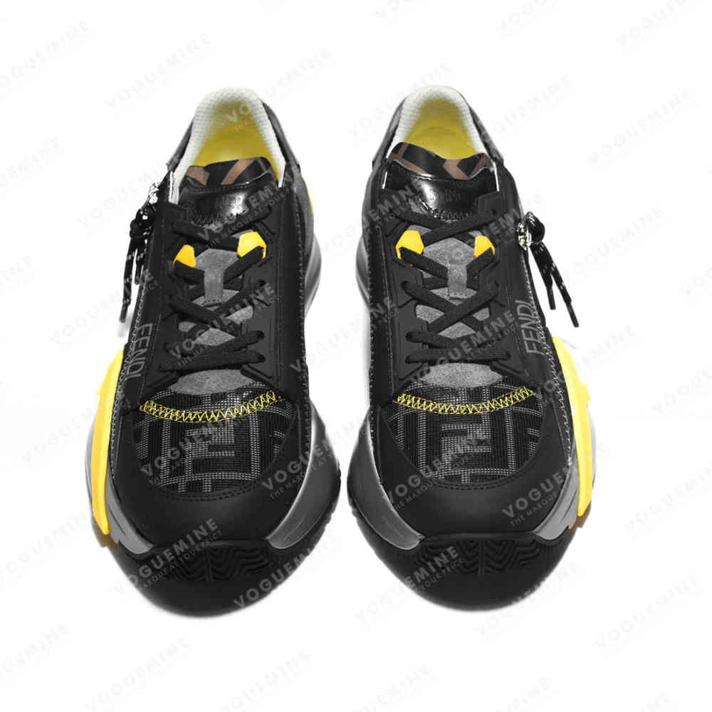 Fendi Roma Black & Grey Premium Low-tops Sneakers-3