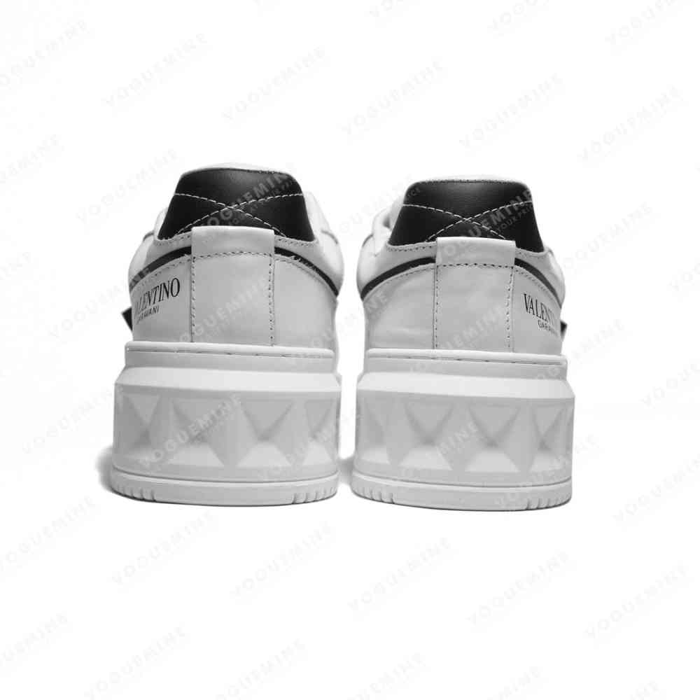 Valentino White Premium One-Stud Sneakers-thumb-4