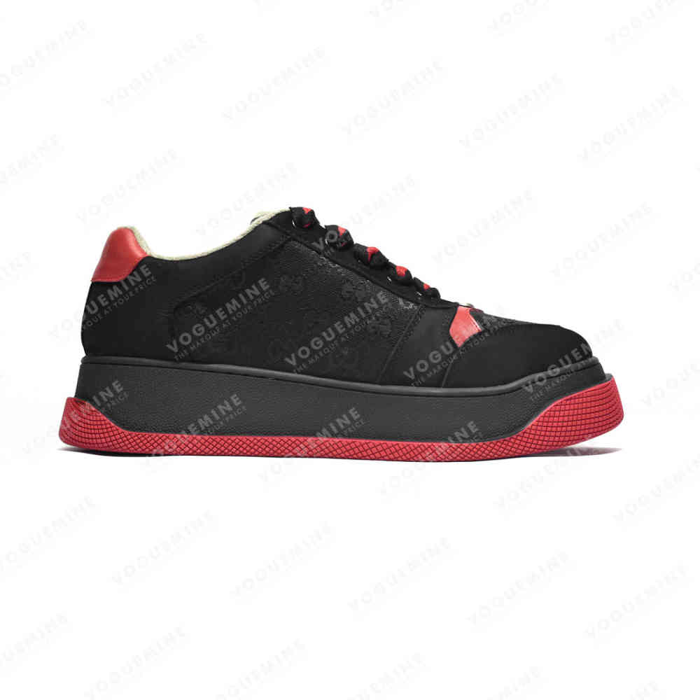 Gucci Black Men's Screener GG Trainer Sneakers-thumb-1
