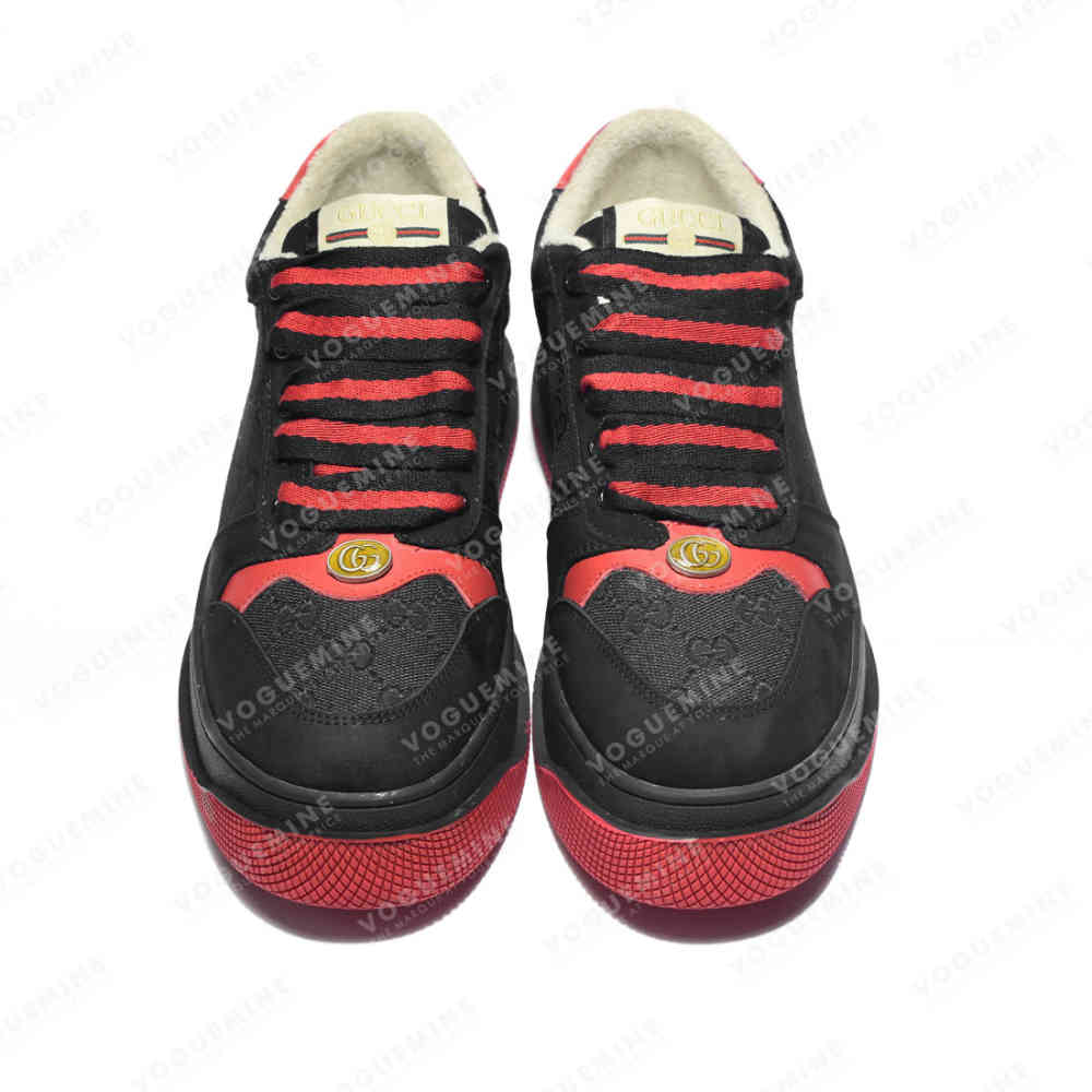 Gucci Black Men's Screener GG Trainer Sneakers-thumb-3