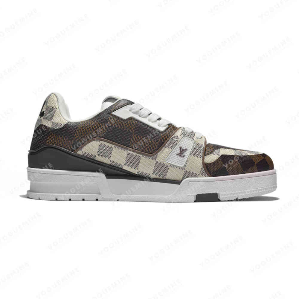 Louis Vuitton Brown Premium Quality Sneakers-thumb-1