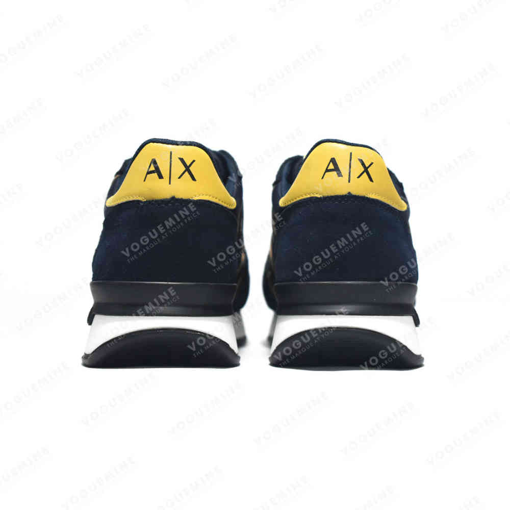 Armani Exchange Blue & Yellow Premium Quality Sneakers-thumb-4