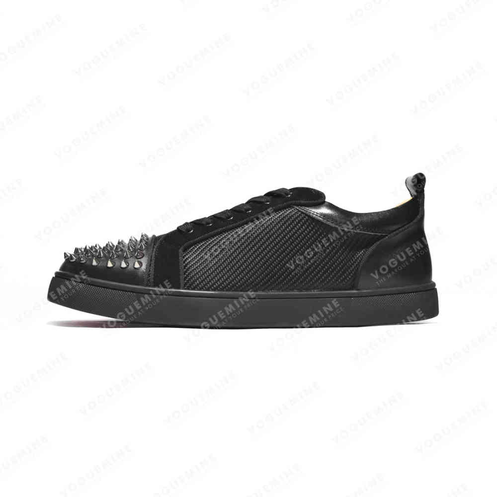 Christian Louboutin Spike Black Premium Sneakers-thumb-0