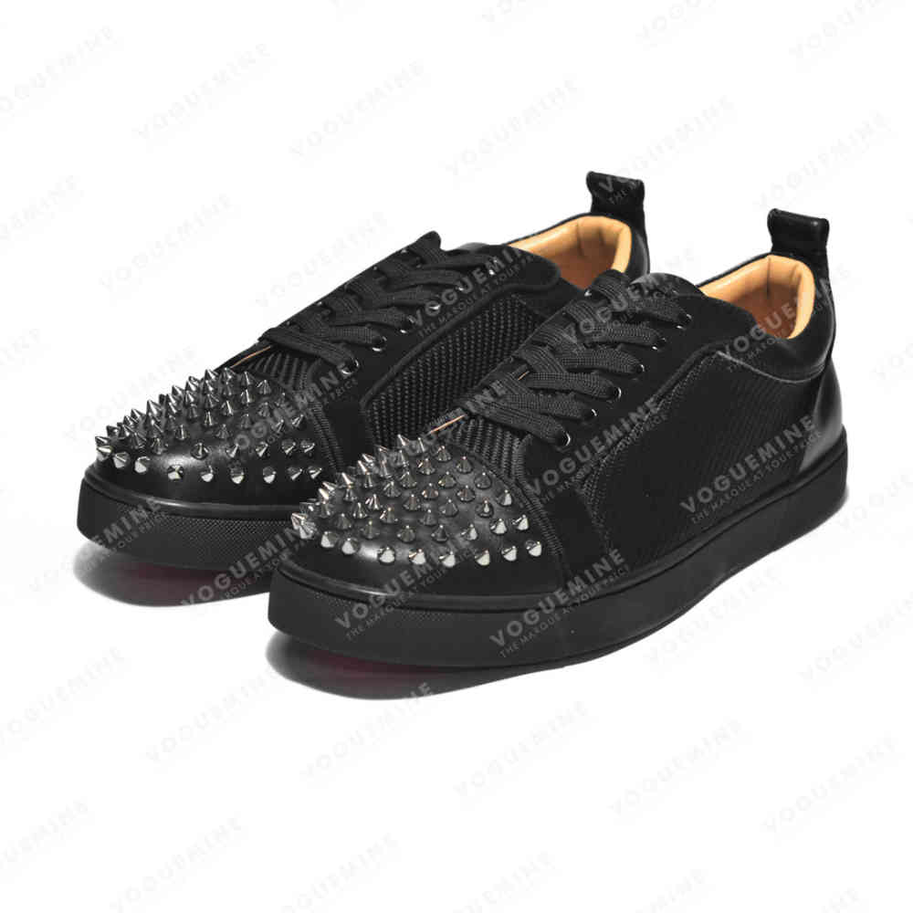 Christian Louboutin Spike Black Premium Sneakers-thumb-2