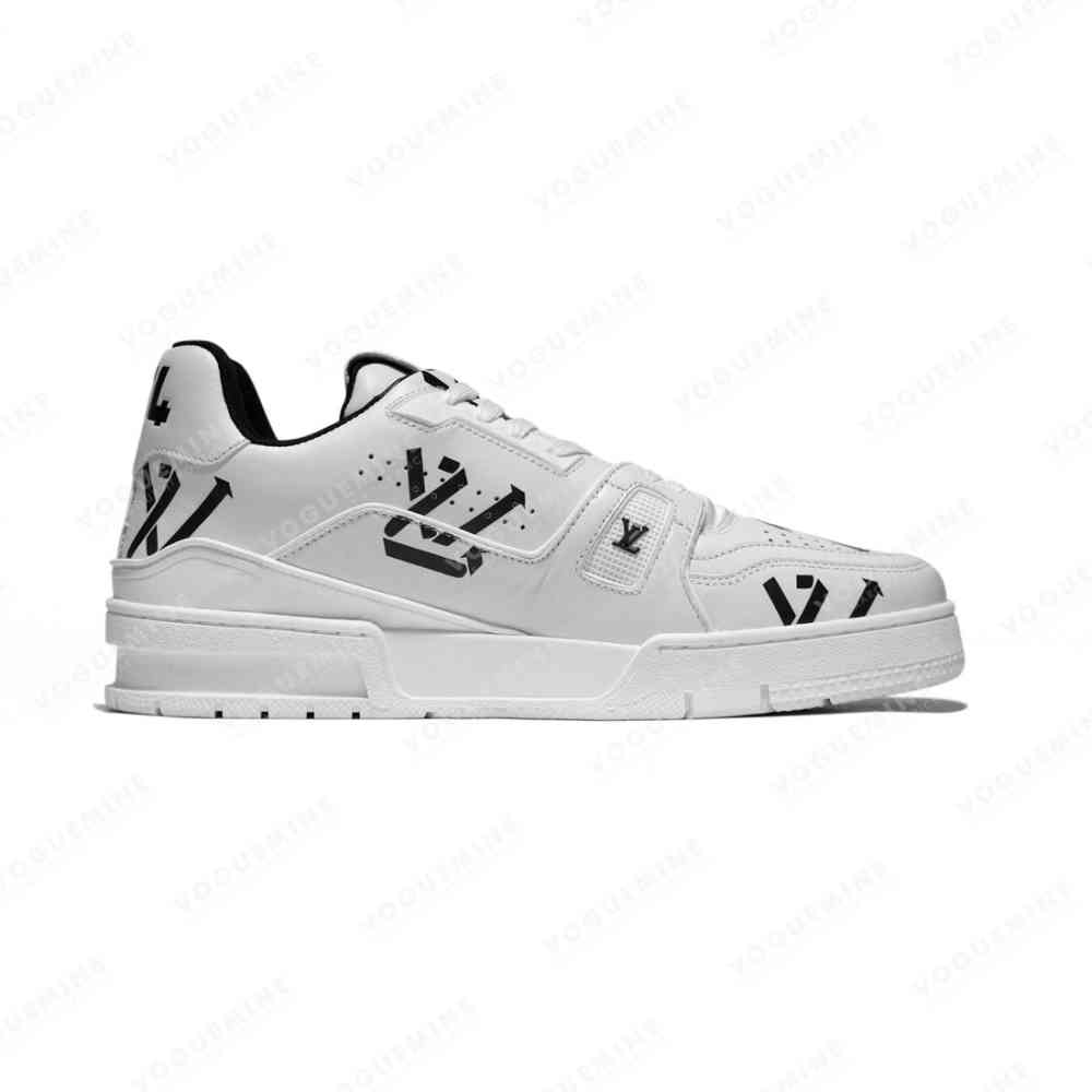 Louis Vuitton Black & White Premium Quality Sneakers-1