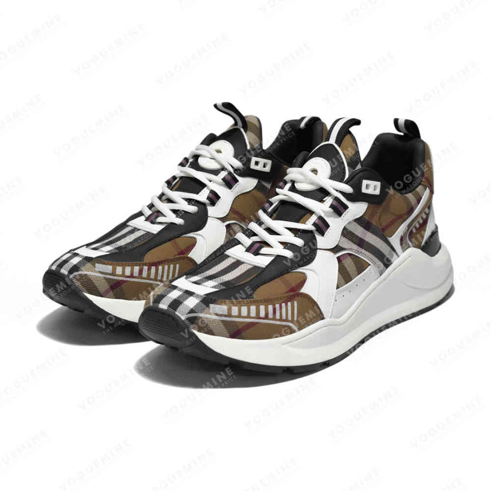 Burberry Brown Vintage Check Premium Sneakers-thumb-2