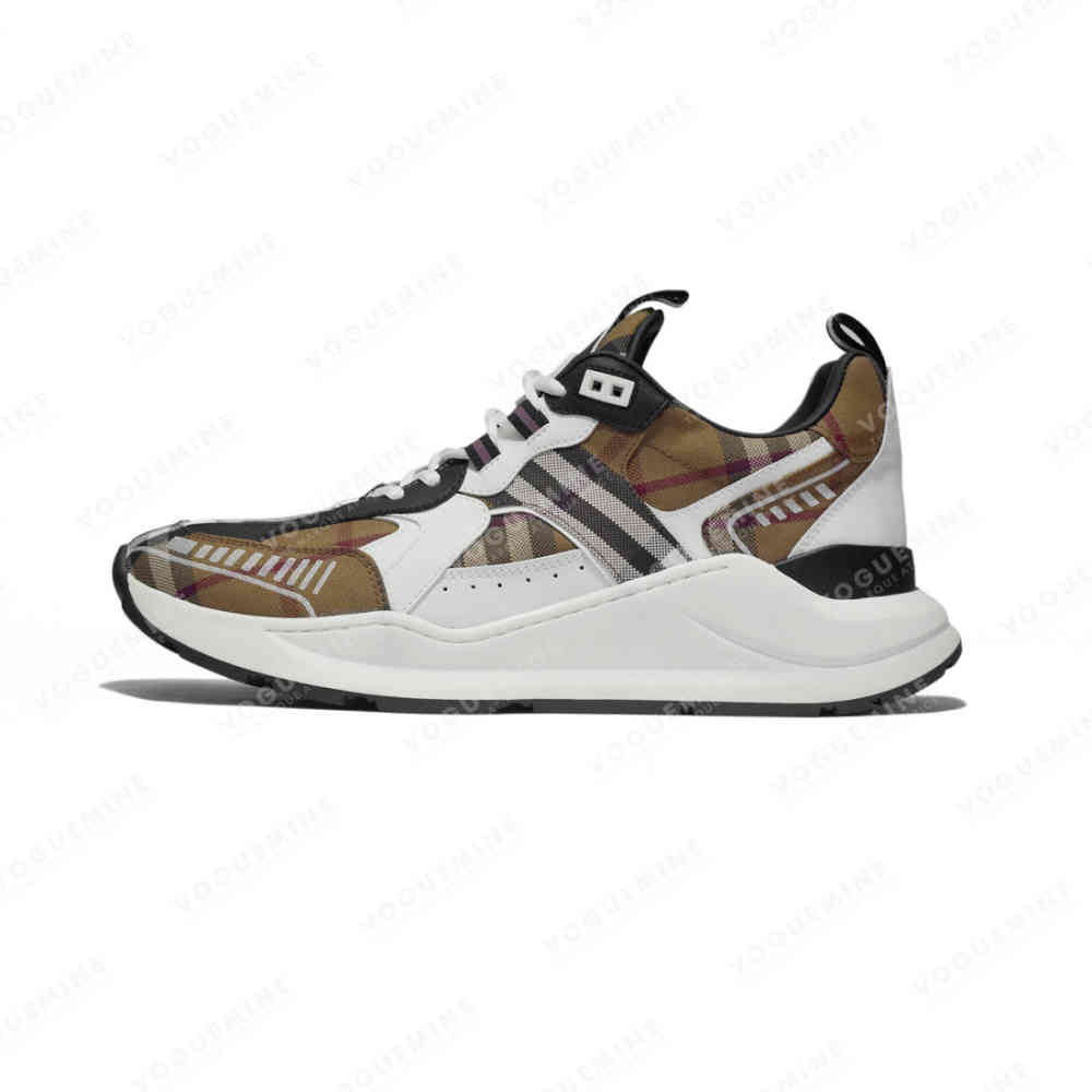 Burberry Brown Vintage Check Premium Sneakers-thumb-0