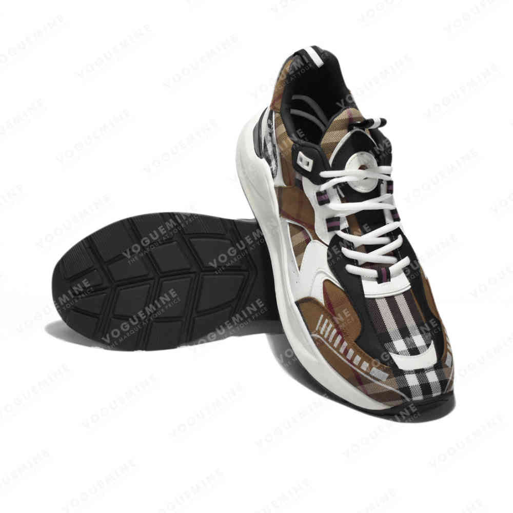 Burberry Brown Vintage Check Premium Sneakers-thumb-5