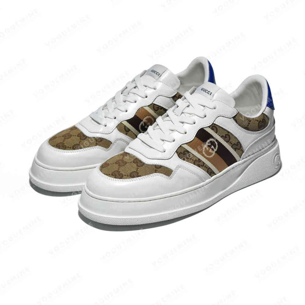 Gucci White & Brown Premium Quality Sneakers-thumb-2
