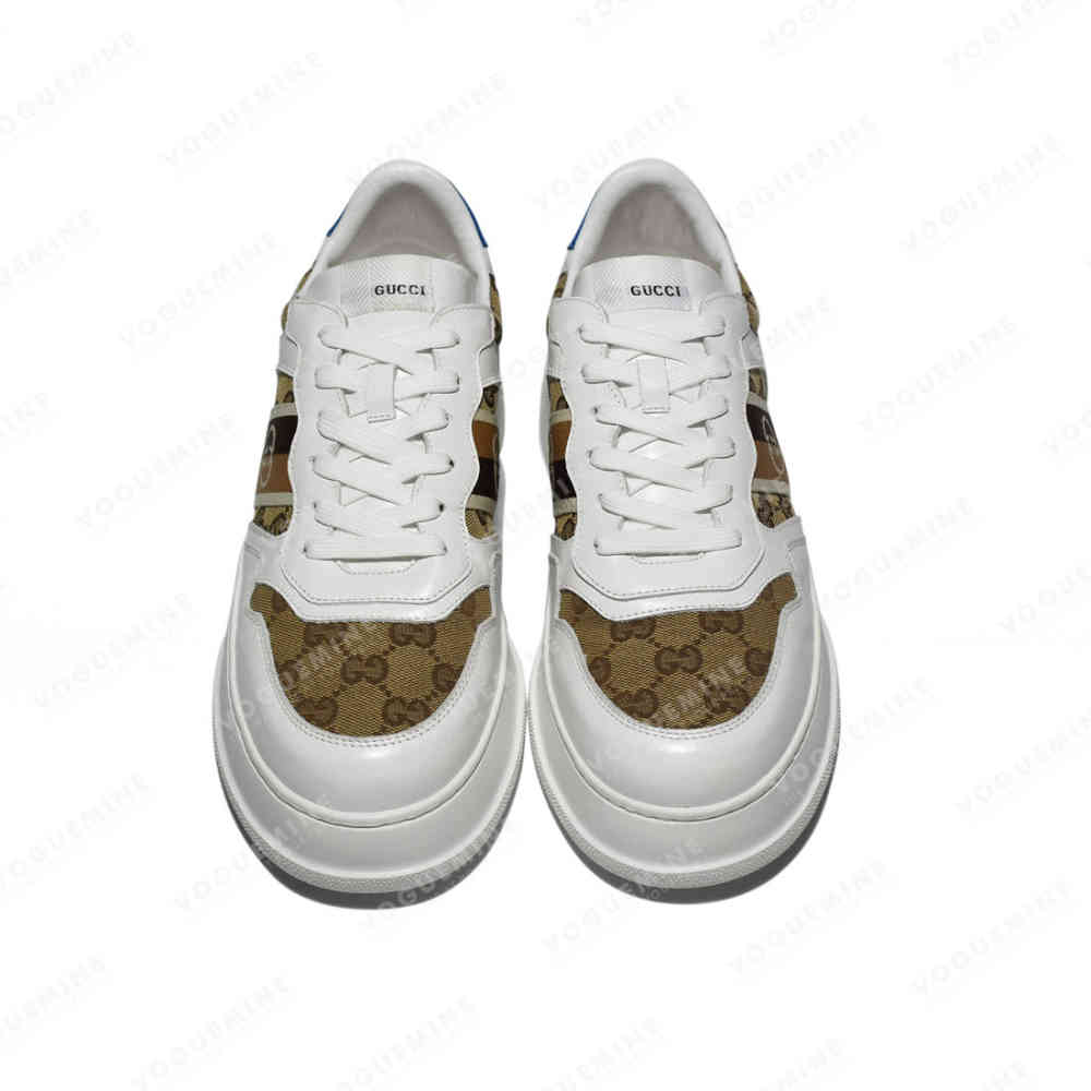 Gucci White & Brown Premium Quality Sneakers-thumb-3