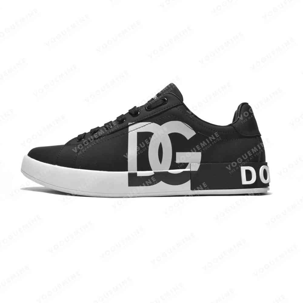 Black Dolce & Gabbana White & Golden Premium Quality Sneakers