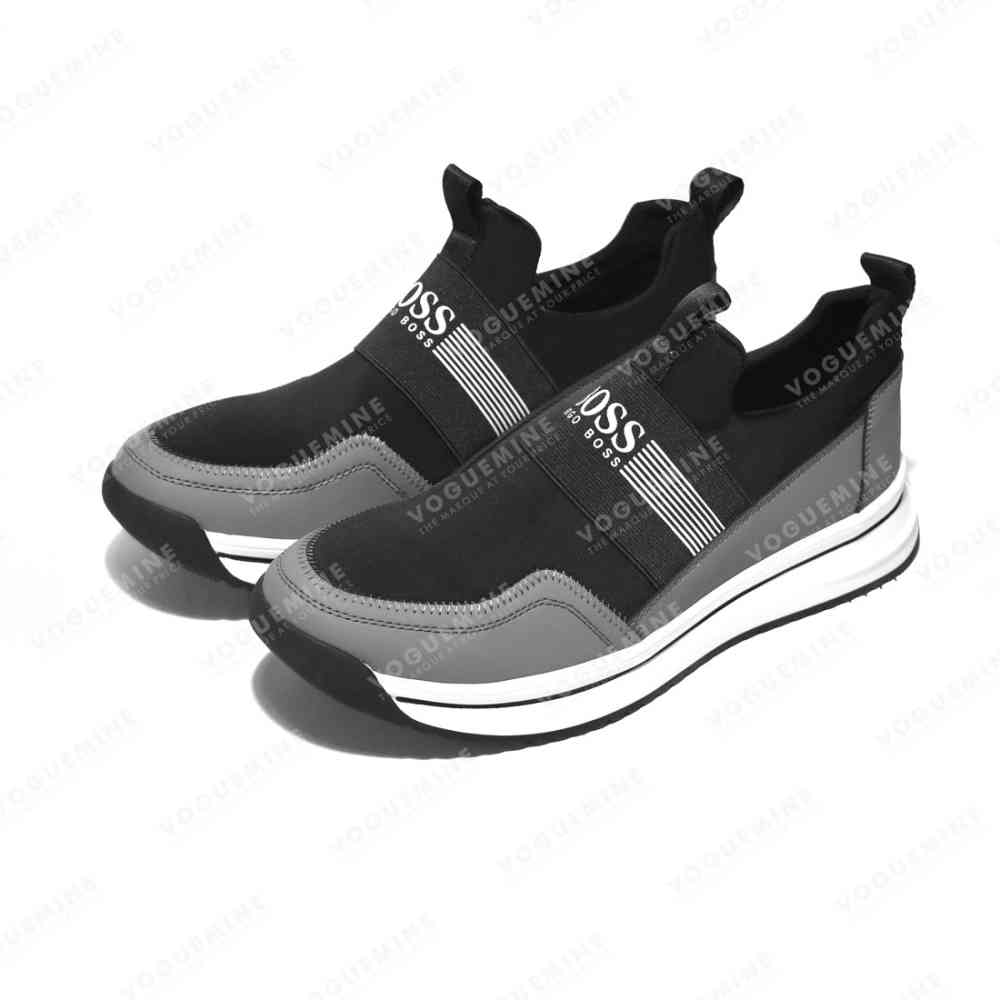BOSS Black & Grey Premium Quality Sneakers-thumb-2