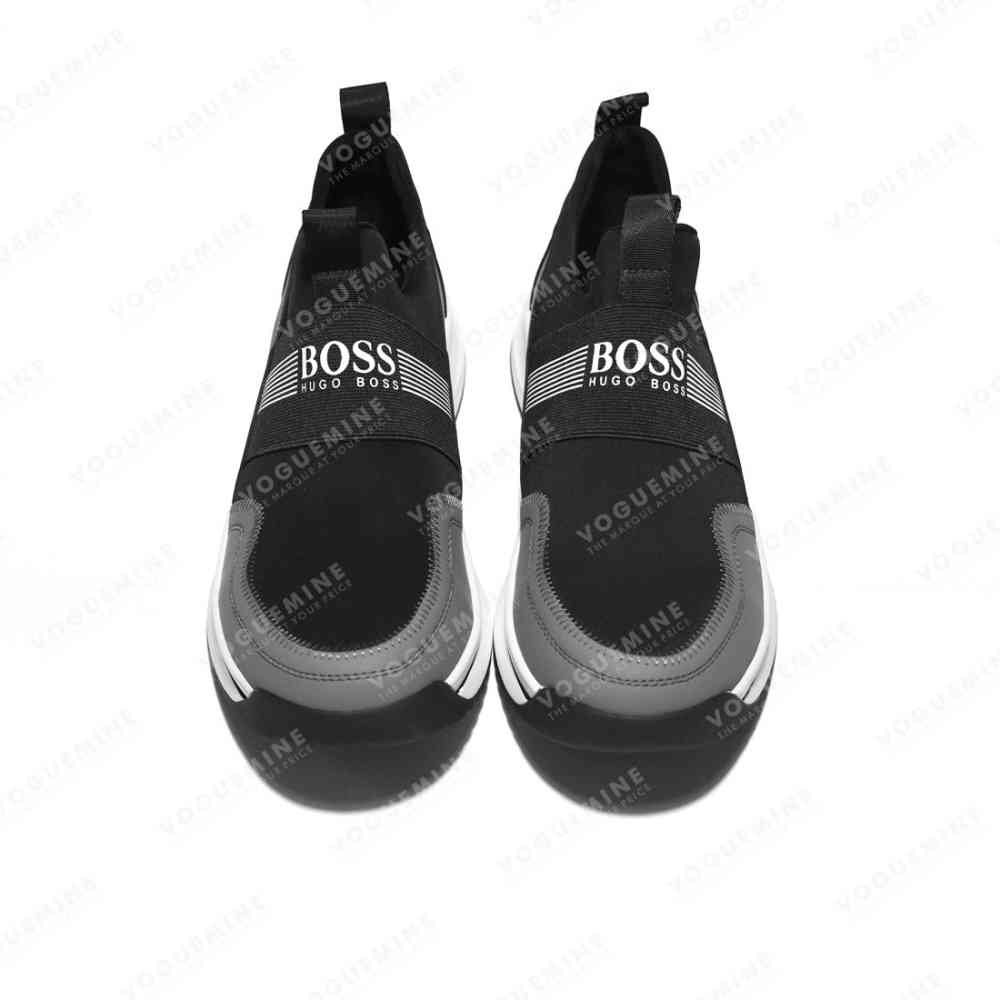 BOSS Black & Grey Premium Quality Sneakers-thumb-3