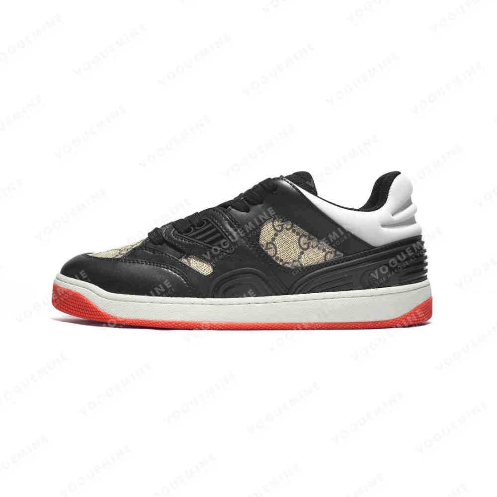 Gucci Black & Red Premium Basket Sneakers-thumb-0