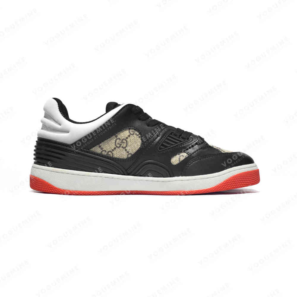 Gucci Black & Red Premium Basket Sneakers-thumb-1