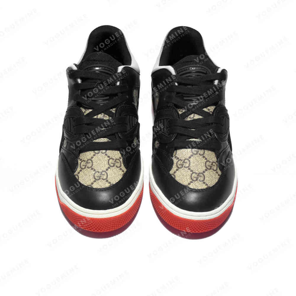 Gucci Black & Red Premium Basket Sneakers-thumb-3