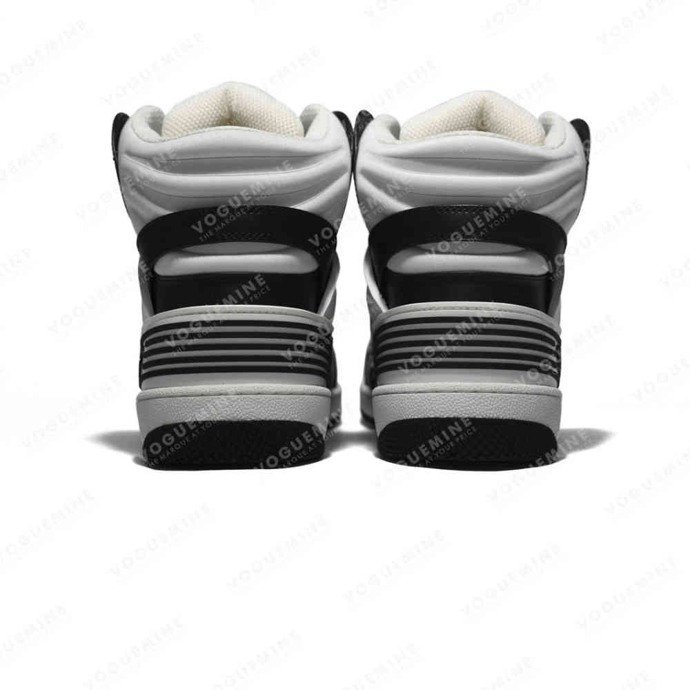 Gucci Black & White Basket High-Top Premium Sneakers-thumb-4