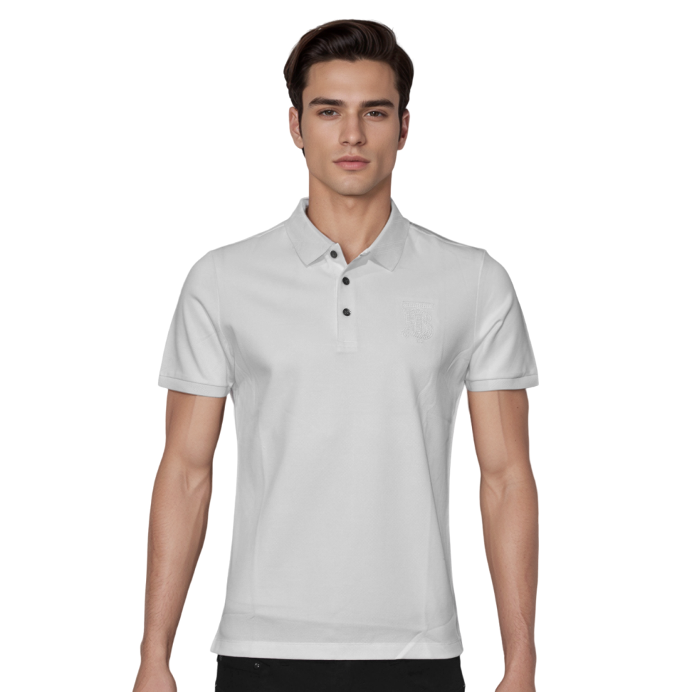 White Burberry Brown Premium Quality Luxury Tees