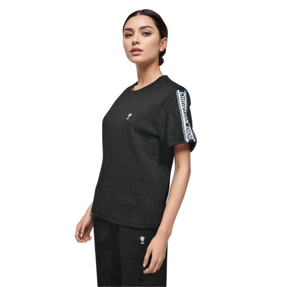 Black Dior Spider Embroidered White Premium Co-ord Set