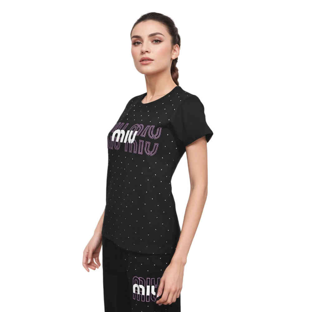 Black Miu Miu Green Premium Cotton Co-ord Set