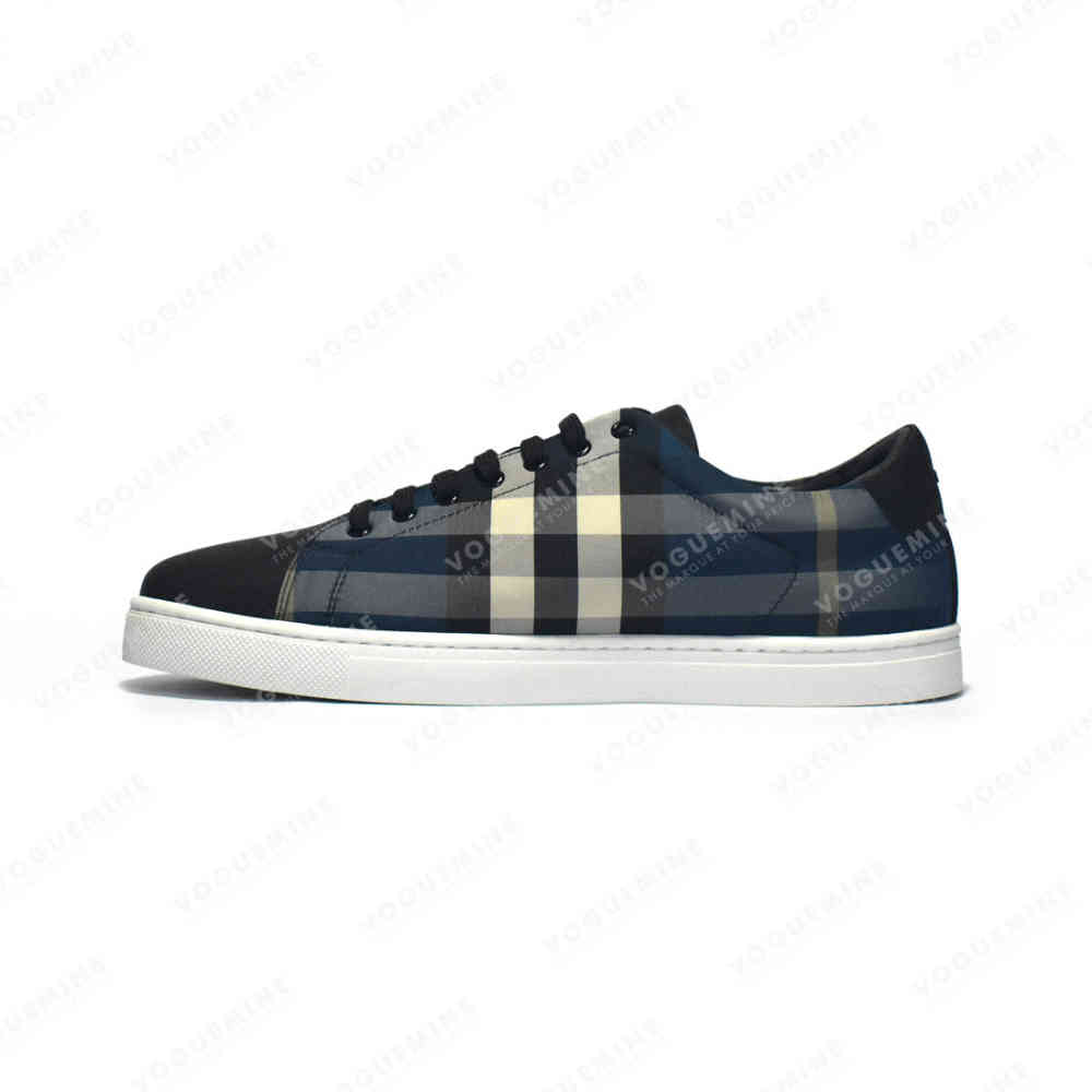 Blue Burberry Brown Vintage Check Premium Sneakers