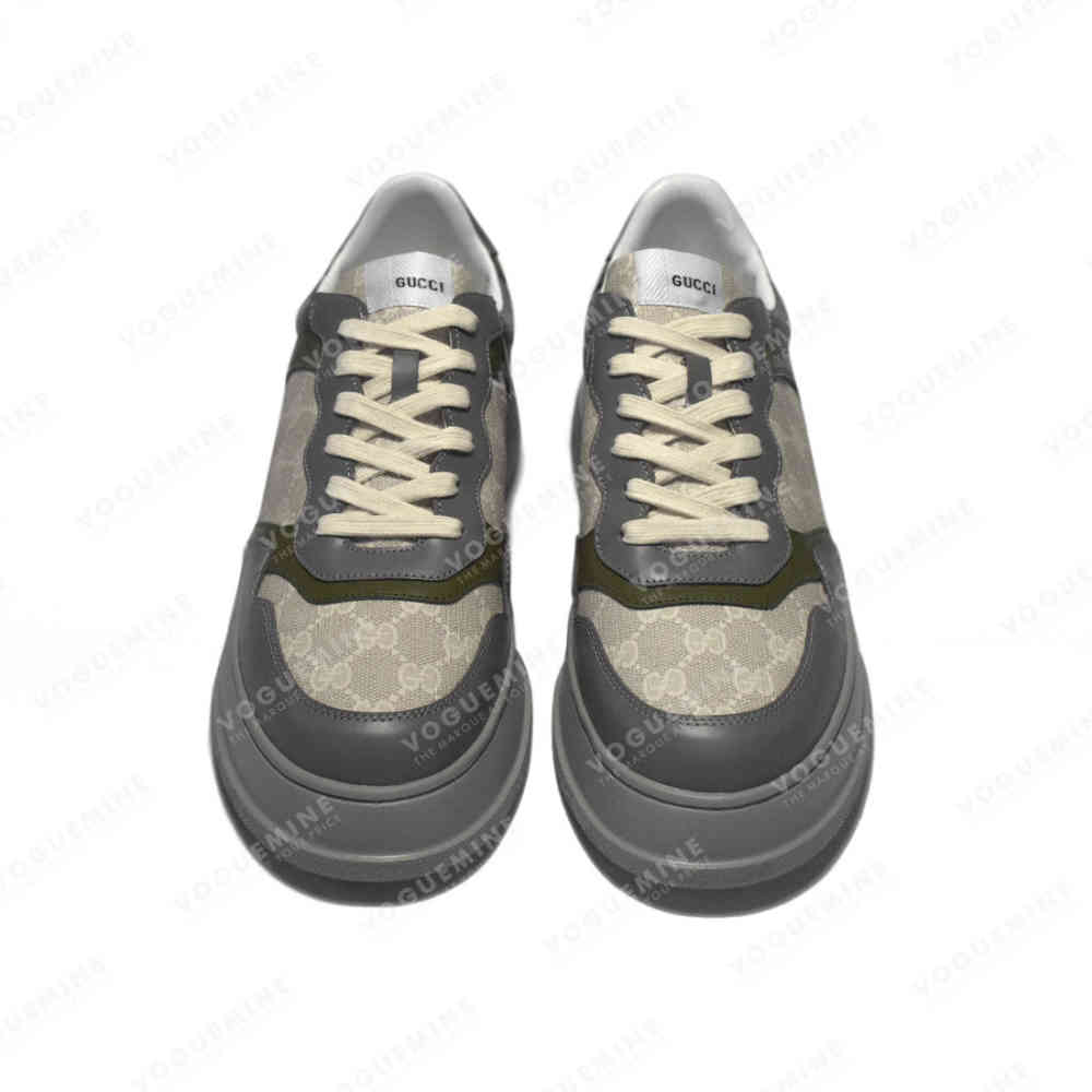 Gucci Grey & Green Premium Quality Sneakers-thumb-3