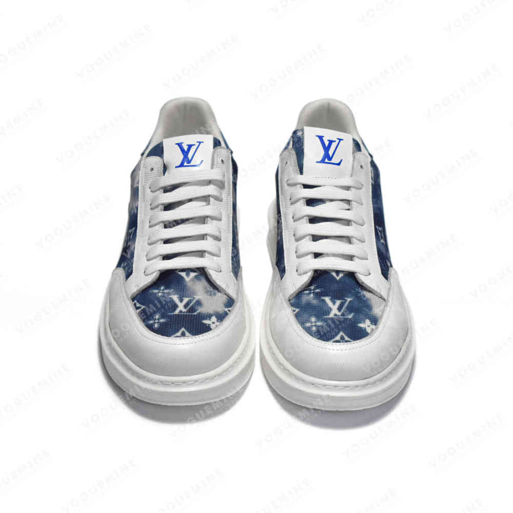 Louis Vuitton Monogram White & Blue Premium Sneakers-thumb-3