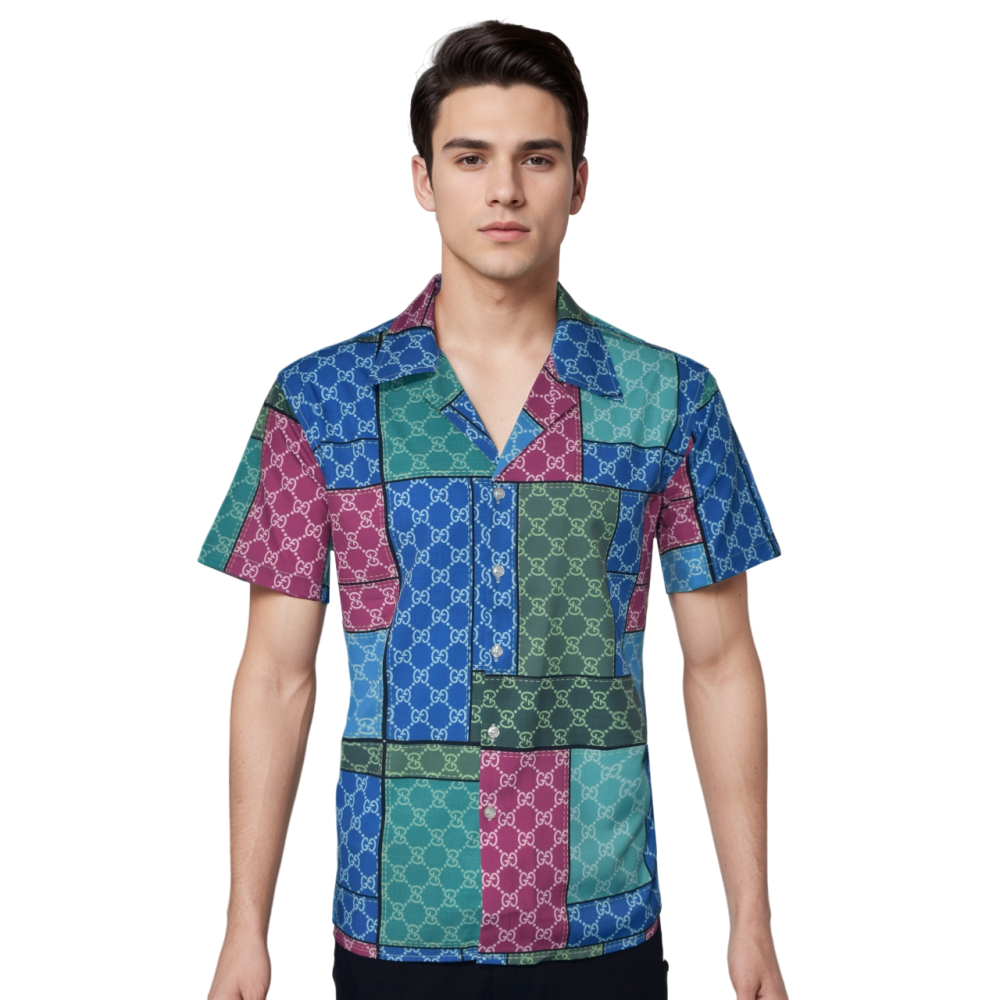 Gucci Logo Printed Premium Quality Half Sleeve Shirt-thumb-0